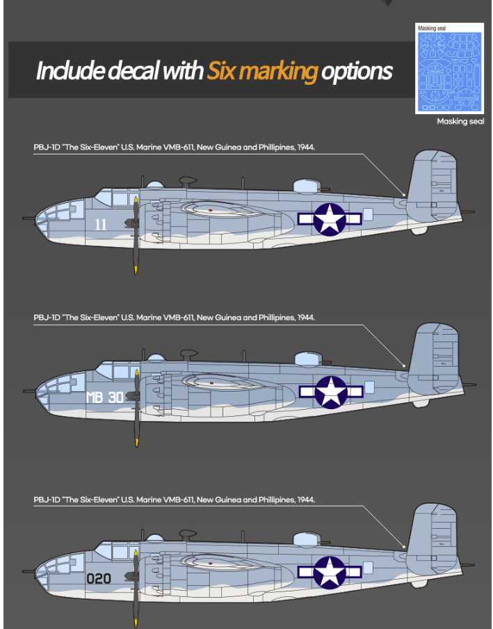Academy 12334 USMC PBJ-1D B-25 Mitchell 1/48 – zdjęcie 5