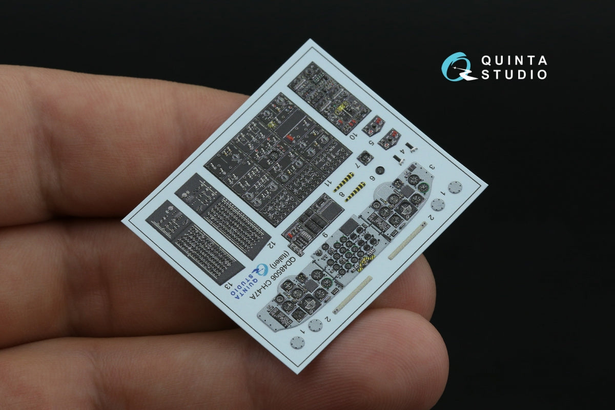 Quinta Studio QD48506 CH-47A 3D-Printed coloured Interior on decal paper (Italeri) 1/48 – zdjęcie 4