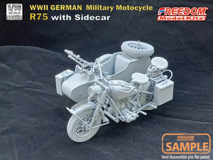 Freedom 16005 R75 with Sidecar WWII German Motorcycle 1/16 – zdjęcie 9