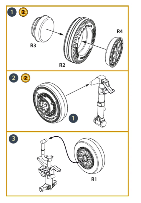 Clear Prop! CPA72163 F-86A wheel set type 1 for CP kits 1/72 – image 3