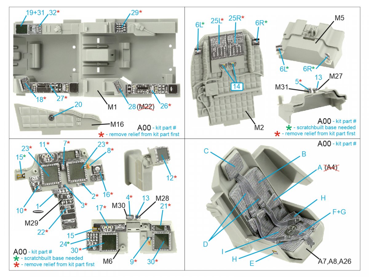 Quinta Studio QD35104 AH-64DI Saraf 3D-Printed &amp;amp; colored Interior on decal paper (Takom) 1/35 – image 2
