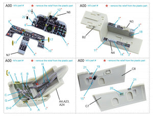 Quinta Studio QD48219 F-5E 3D-Printed &amp;amp; coloured Interior on decal paper (AFV club) 1/48 – zdjęcie 11