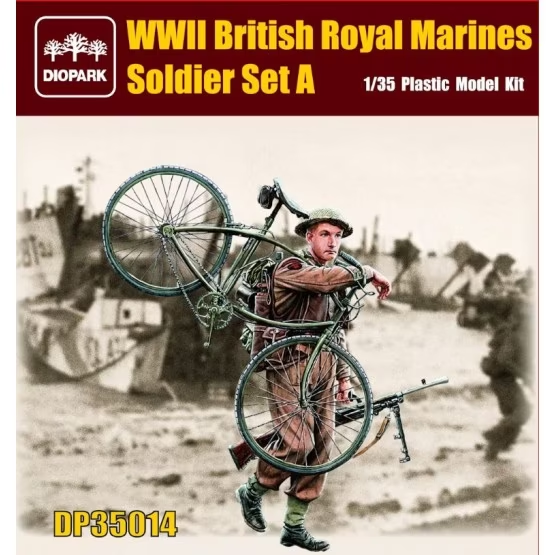 Diopark 35014 Coffret de figurines de soldats des Royal Marines britanniques de la Seconde Guerre mondiale, échelle 1/35