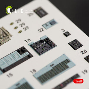 KELIK K48027 F-4B INTERIOR 3D DECALS FOR TAMIYA KIT 1/48 – zdjęcie 2