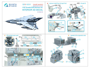 Quinta Studio QDS+32231 Tornado ECR German 3D-Printed &amp;amp; colored Interior on decal paper (Italeri) (Small version) (with 3D-printed resin parts) 1/32 – image 3