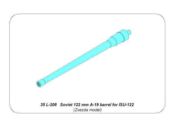 Aber 35L-208 Soviet 122 mm A-19 Barrel for ISU-122 1/35 – zdjęcie 6