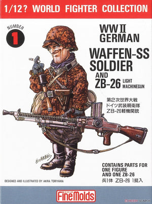 FineMolds FT1 W.W.II German Soldier &amp;amp; ZB26 1/12