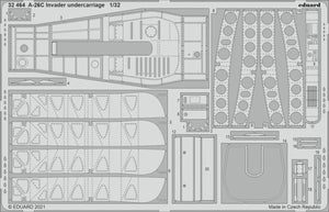 Eduard 32464 A-26C Invader undercarriage for HOBBY BOSS 1/32