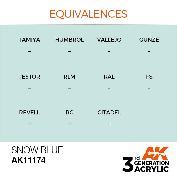 AK Interactive AK11174 SNOW BLUE – STANDARD 17ml – image 2