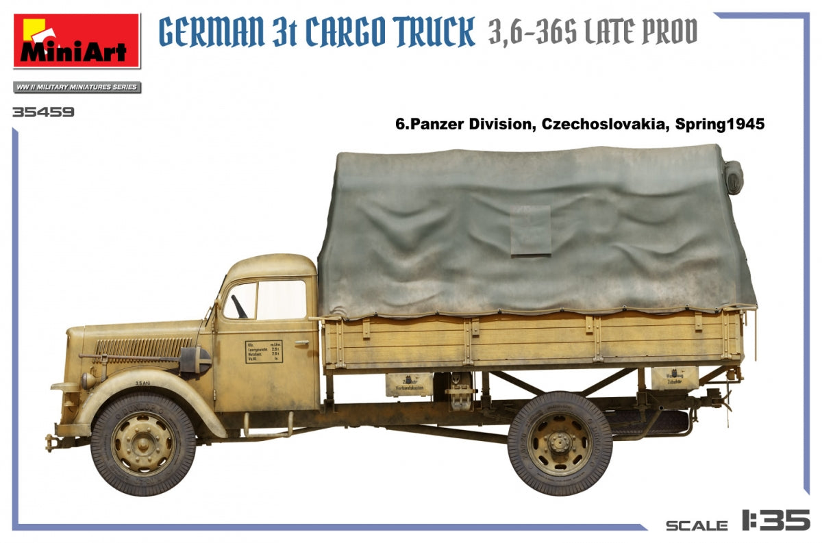 MiniArt 35459 German 3t Cargo Truck 3.5-36s Late Production 1/35 – zdjęcie 15