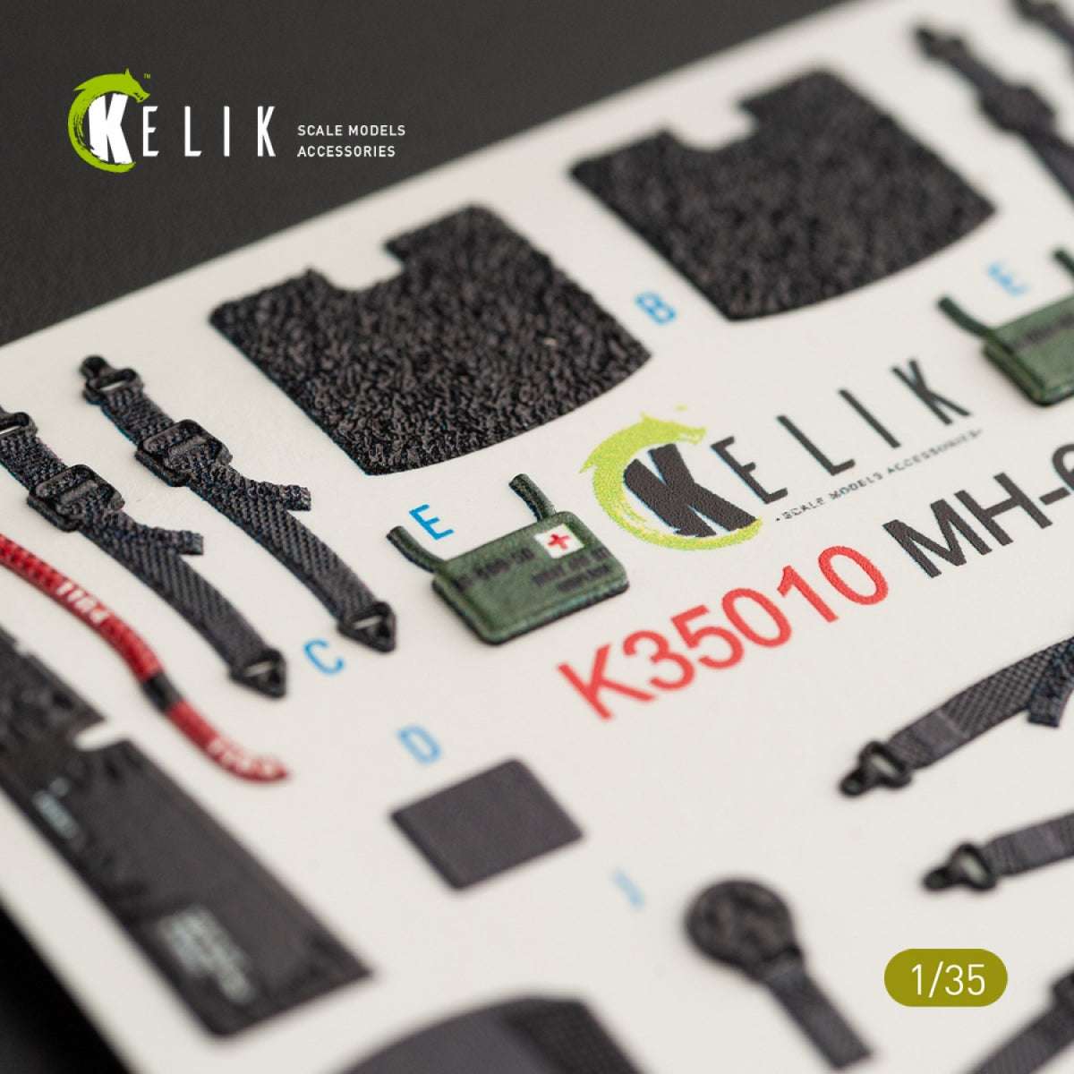 KELIK K35010 MH-60L BLACK HAWK INTERIOR 3D DECALS FOR KITTY HAWK KIT 1/35 – image 4