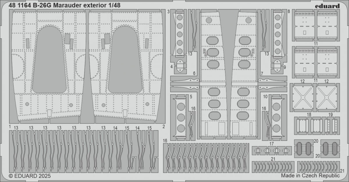 Eduard 481164 B-26G Marauder extérieur ICM 1/48