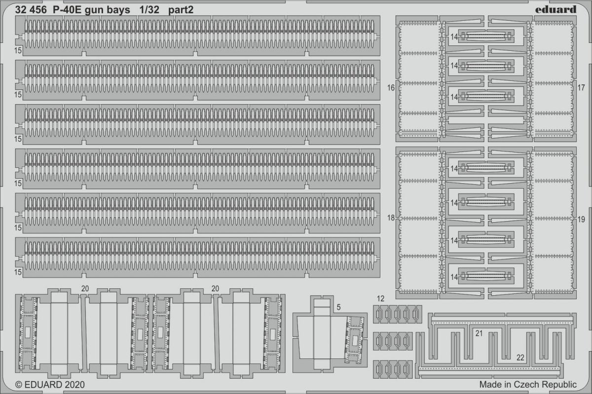 Eduard 32456 P-40E gun bays 1/32 TRUMPETER – image 2