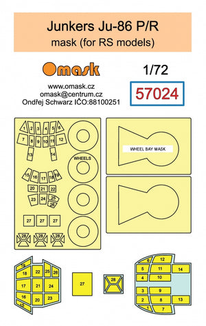 Omask 57024 Junkers Ju-86 P/R mask (for RS models) 1/72