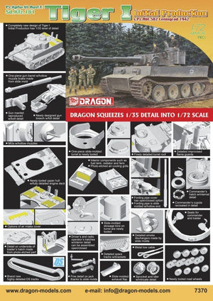 Dragon 7370 Tiger I, Initial (Leningrad 1942) 1/72