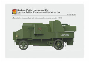 Copper State Models 35015 Garford-Putilov Armoured Car, Latvian, Polish, Ukrainian, Soviet Service 1/35 – zdjęcie 4