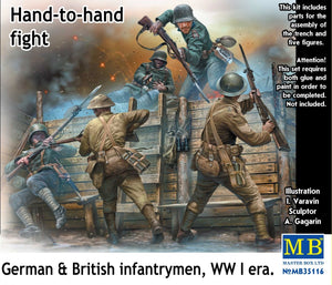 Master Box 35116 Hand-to-hand fight German &amp;amp; British infantrymen WW I era