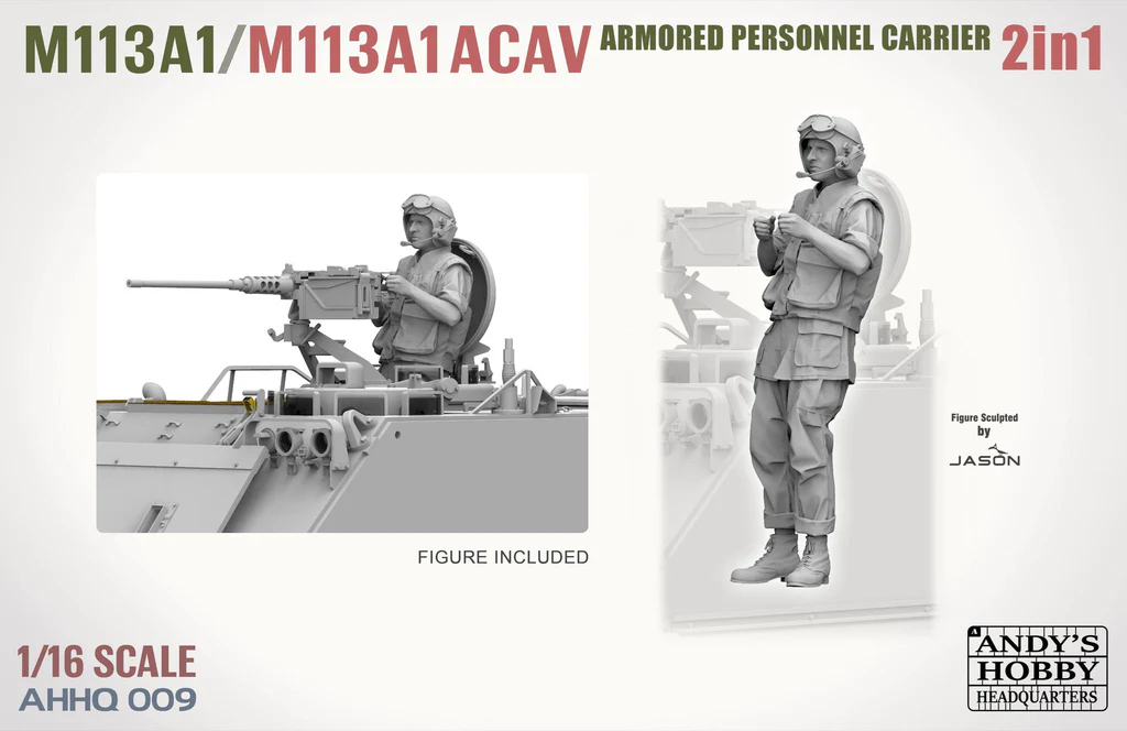 Andy&amp;#39;s Hobby Headquarters AHHQ-009 M113A1 / M113A1 ACAV 2 in 1 Kit 1/16 – zdjęcie 7
