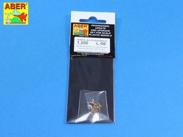 Aber 200L-06 Set of barrels for one eight-barrelled two-pounder &amp;#39;pom-pom&amp;#39; A/A gun 1/200 – immagine 5