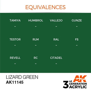 AK Interactive AK11145 LIZARD GREEN – STANDARD 17ml – zdjęcie 3