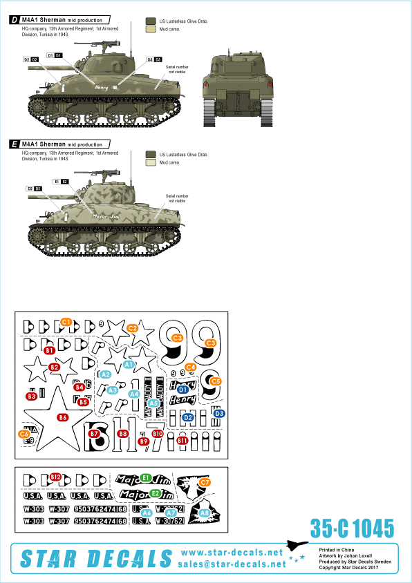 Star Decals 35-C1045 US in North Africa 1942-43 # 1 1/35 – image 2