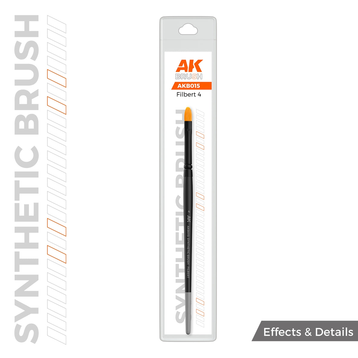 AK Interactive AKB015 AK SYNTHETIC BRUSH – FILBERT 4 – obrázek 2