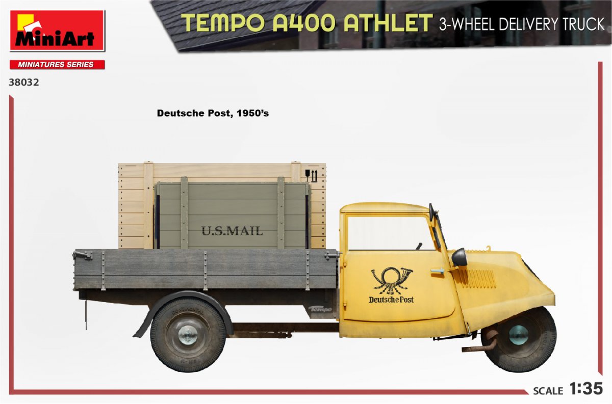MiniArt 38032 TEMPO A400 ATHLET CAMION DE LIVRAISON À 3 ROUES 1/35 – image 7