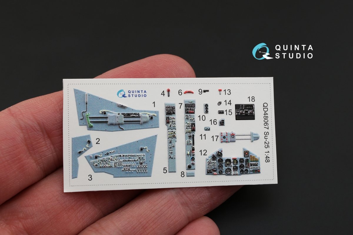 Quinta Studio QD48067 Su-25 3D-Printed &amp;amp; coloured Interior on decal paper (for KP kit) 1/48 – zdjęcie 2