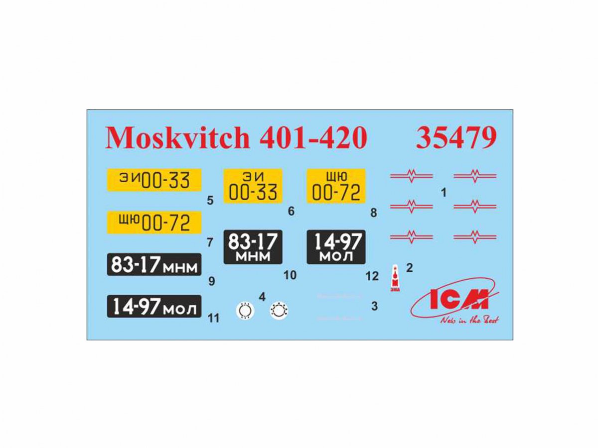 ICM 35479 Moskvitch-401-420 Saloon 1/35 – zdjęcie 8