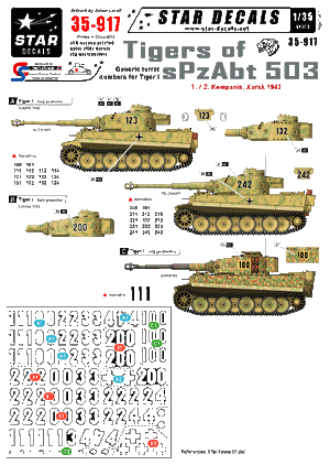 Star Decals 35-917 Tigers of sPzAbt 503 2 1/35