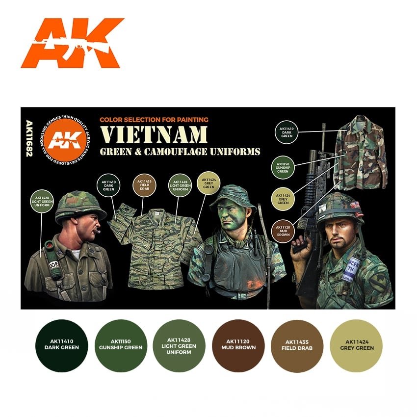 AK Interactive AK11682 VIETNAM GREEN &amp;amp; CAMOUFLAGE UNIFORMS – image 2