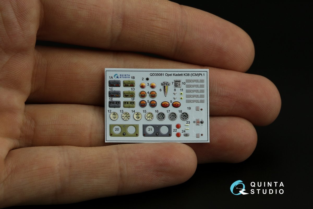 Quinta Studio QD35081 Opel kadett k38 3D-Printed &amp;amp; colored Interior on decal paper (ICM) 1/35 – image 10