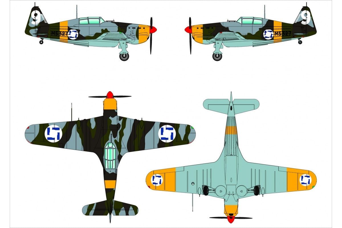 Dora Wings 48057 Morane-Saulnier MS.406.C1 - Finnish Aces 1/48 – zdjęcie 3