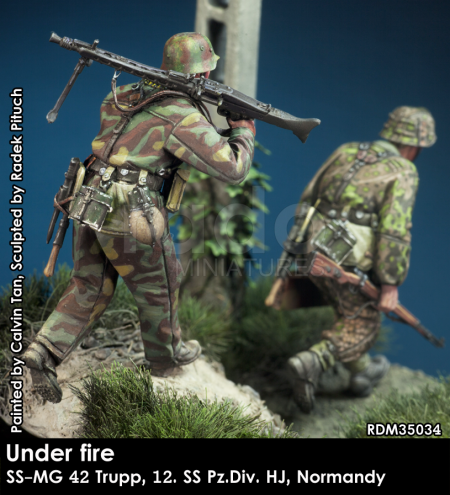 RADO Miniatures RDM35034 Under fire. W-SS MG 42 team, 12. SS-Pz.Div. HJ, Normandy 1944 1/35 – image 3