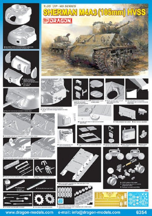 Dragon 6354 Sherman M4A3 (105mm) HVSS 1/35 – zdjęcie 2