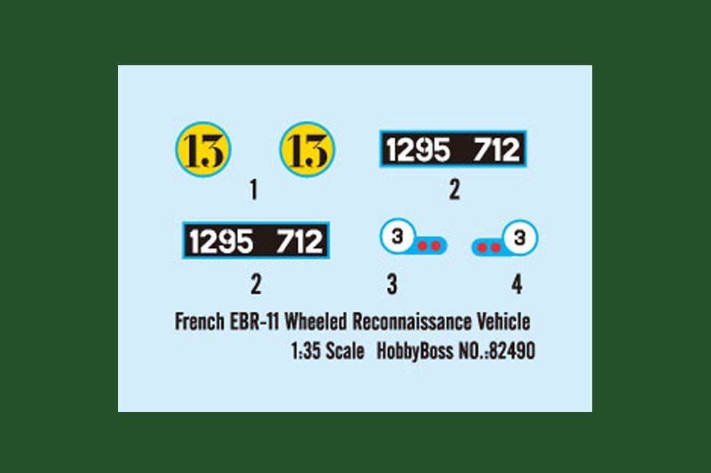 Hobby Boss 82490 French EBR-11 Wheeled Reconnaissance Vehicle 1/35 – zdjęcie 4