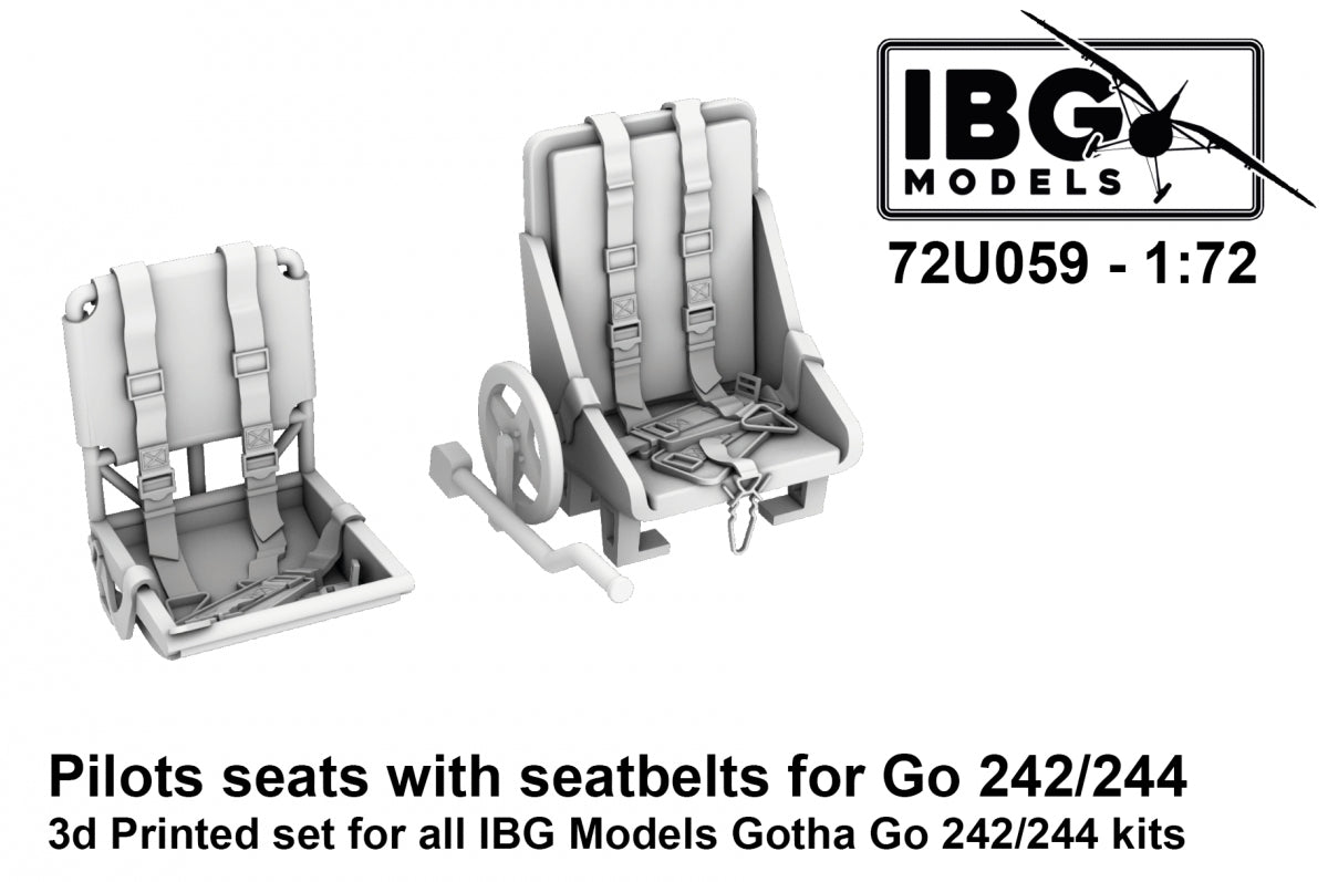 IBG 72U059 Pilots seats with seatbelts for Gotha Go-242/244 1/72