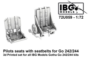 IBG 72U059 Pilots seats with seatbelts for Gotha Go-242/244 1/72