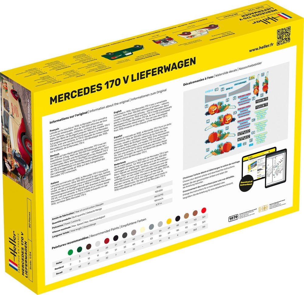 Heller 56736 Mercedes 170 V Lieferwagen - Starter Kit 1/24 – image 2