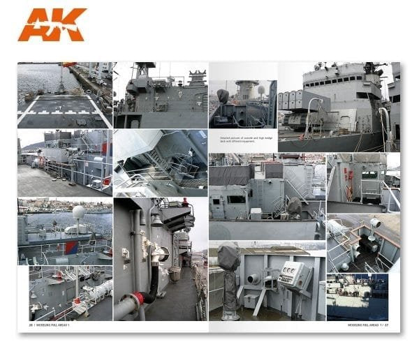 AK Interactive AK098 MODELLING FULL AHEAD 1 / KNOX &amp;amp; BALEARES CLASS EN – zdjęcie 5