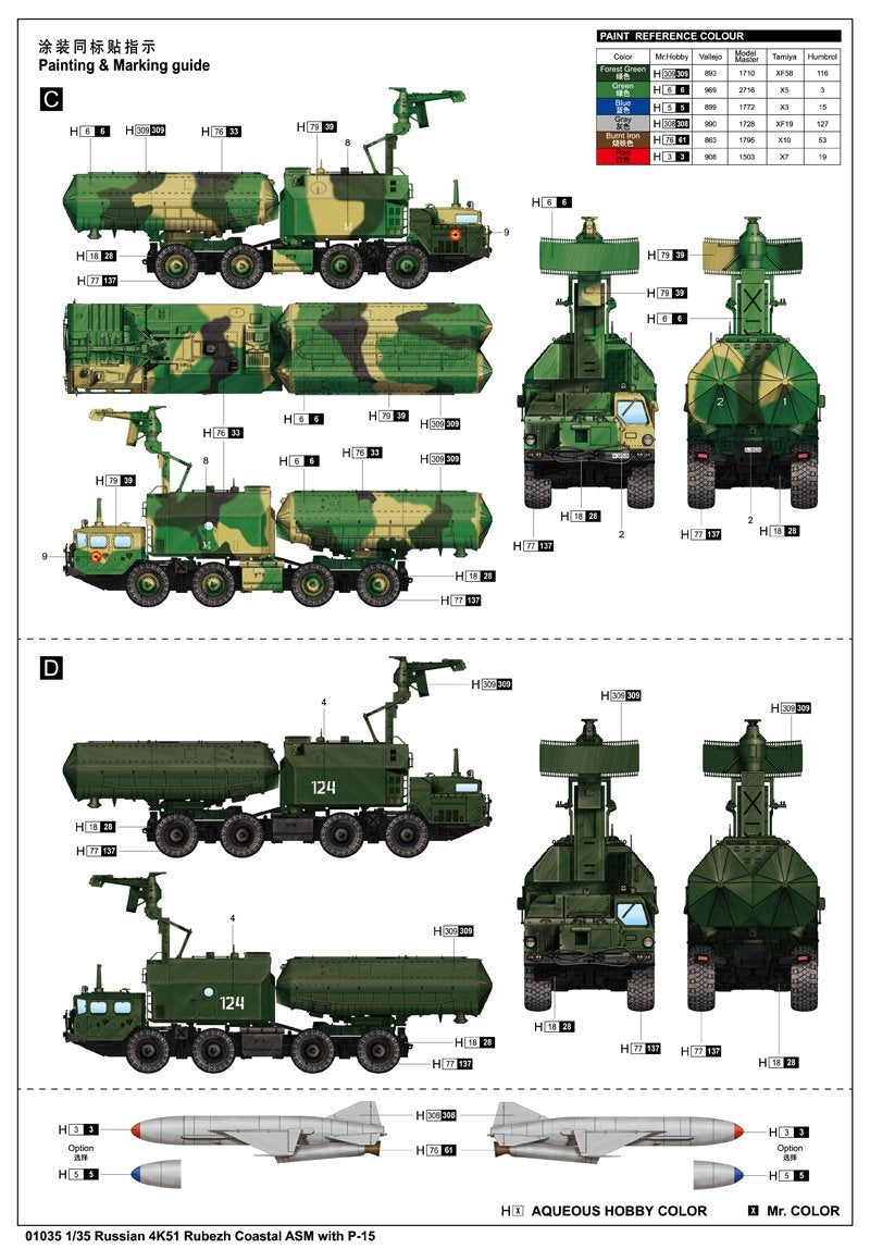 Trumpeter 01035 4K51 Rubezh Coastal 1/35 – zdjęcie 4