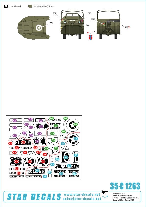Star Decals 35-C1263 British AFVs in Holland 1944-45 # 1 1/35 – zdjęcie 2