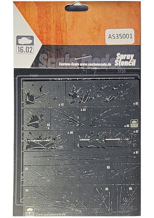 16.02 VK-AS35001 Splash and Scratch Airbrushstencil – image 2