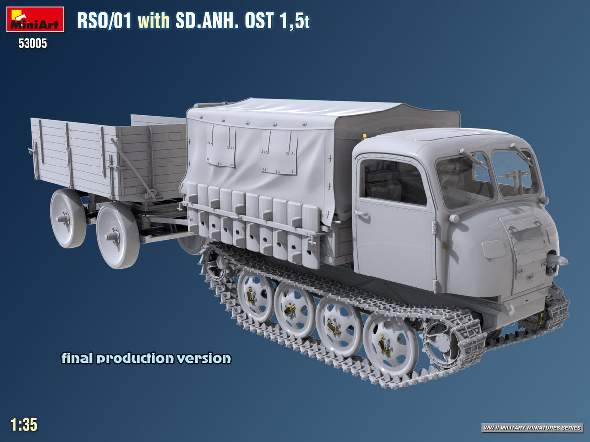 MiniArt 53005 RSO/01 with TRAILER SD.ANH. OST 1,5t 1/35 – zdjęcie 5