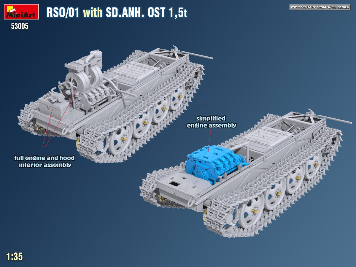 MiniArt 53005 RSO/01 with TRAILER SD.ANH. OST 1,5t 1/35 – zdjęcie 12
