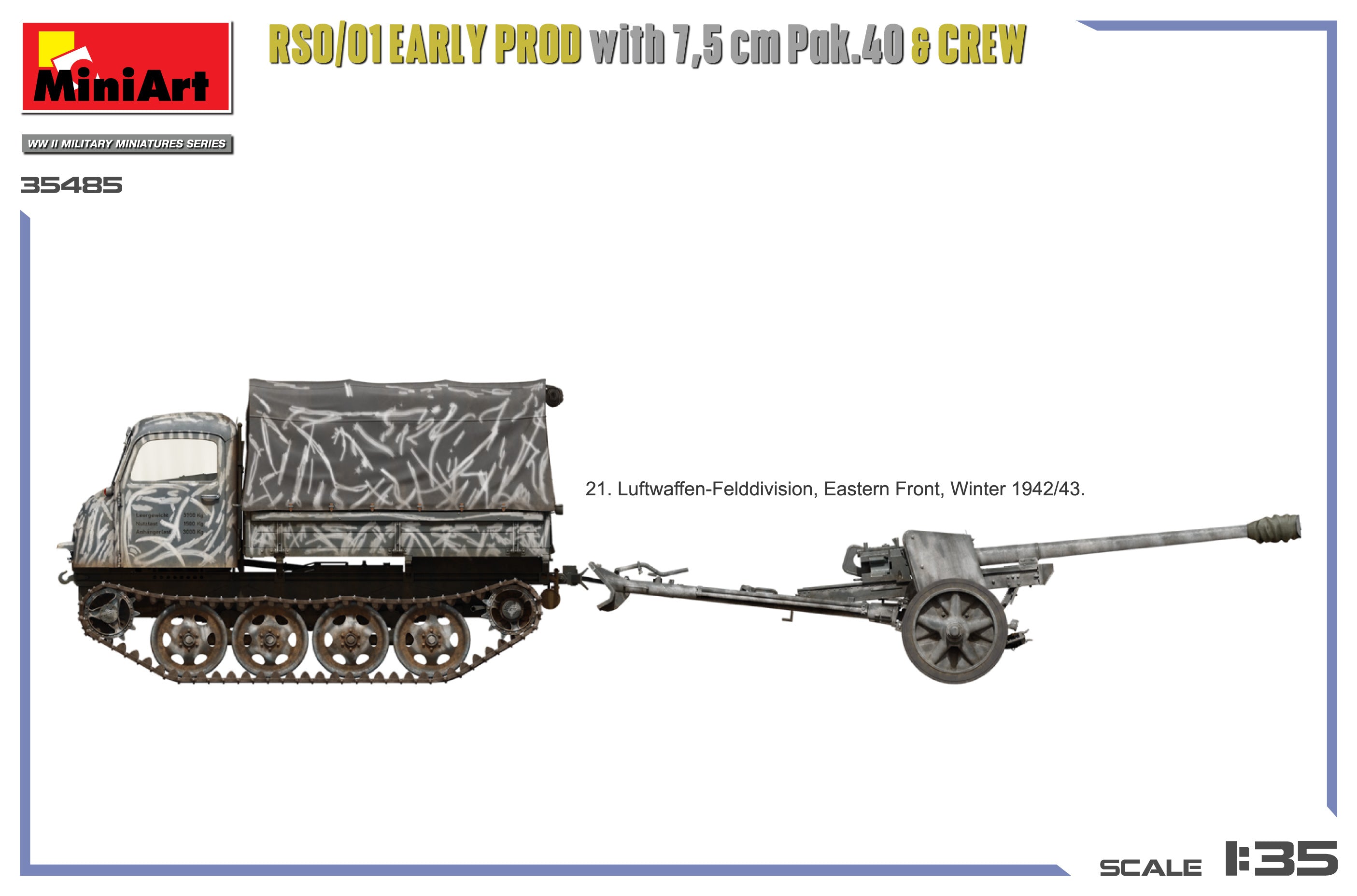 MiniArt 35485 RSO/01 Early Prod. with 7,5 cm Pak.40 &amp;amp; Crew 1/35 – immagine 6