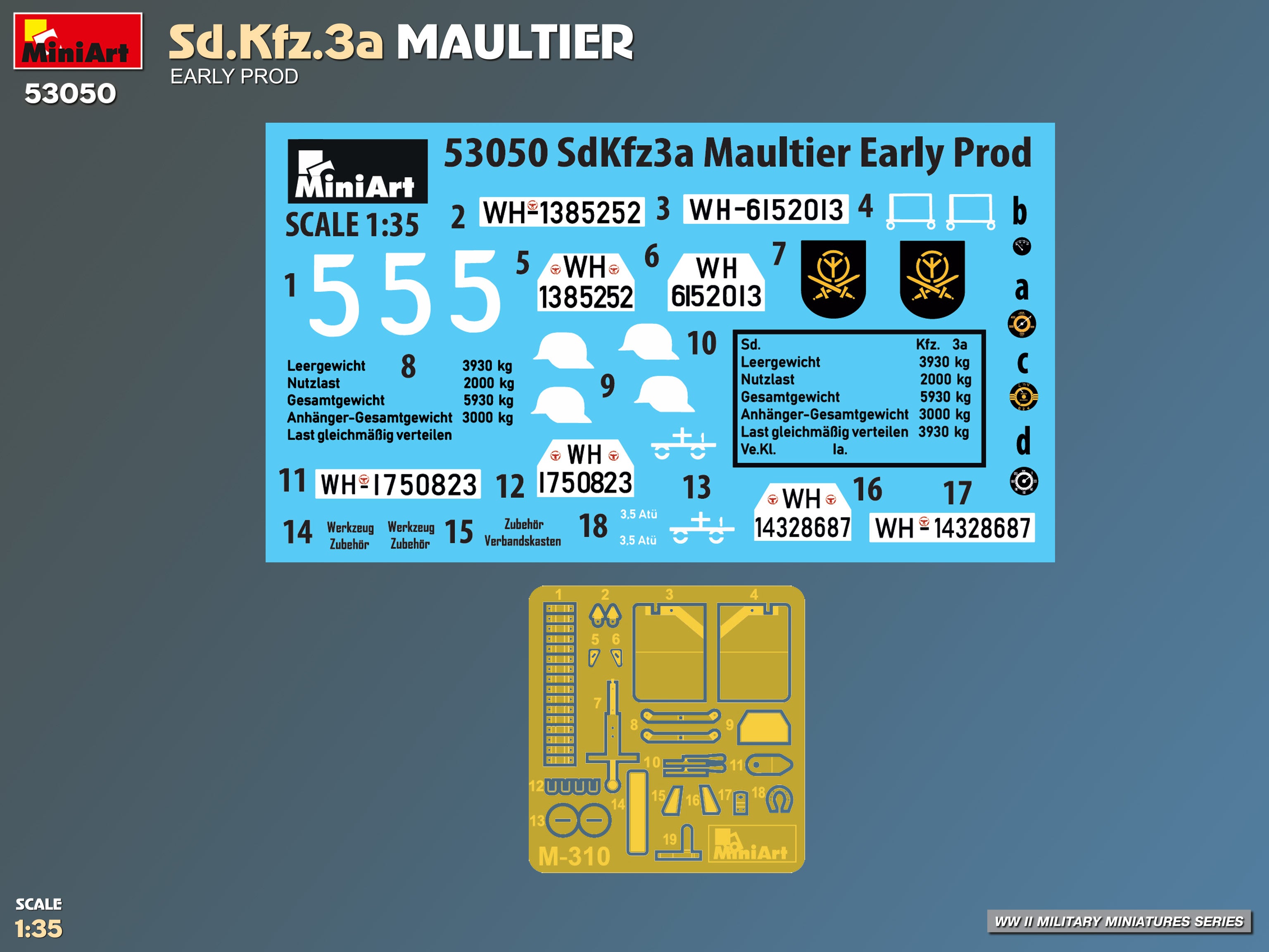 53050 Sd.Kfz.3a Maultier. Early Prod 1/35 – image 2