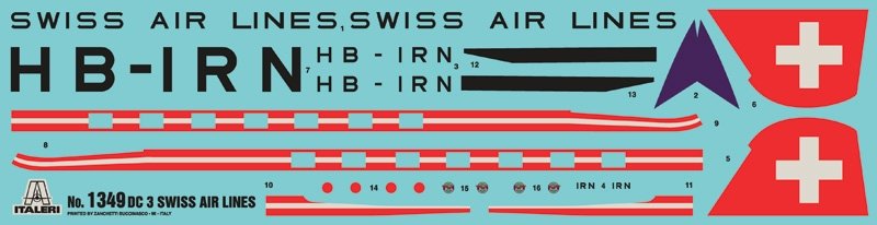 Italeri 1349 Douglas DC3 Swissair 1/72 – image 3