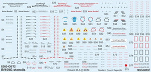 Eduard D48025 Bf 109G stencils 1/48 EDUARD