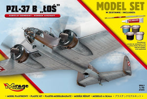 Mirage Hobby 872092 PZL-37B &amp;#39;ŁOŚ&amp;#39; Polski Samolot Bombowy 1/72 Model set